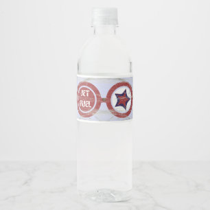 Paper Aeroplane Party Water Bottle Label