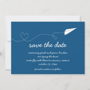Paper Aeroplane Save the Date