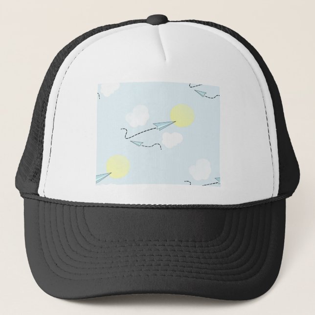 paper aeroplanes trucker hat (Front)