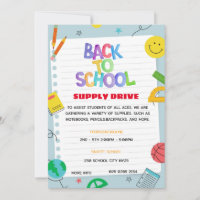Paper Back to School Supply Drive Fundraiser Flyer