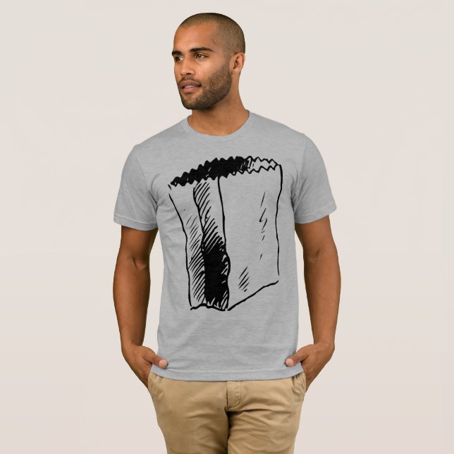 Paper Bag Drawing Mens T-Shirt (Front Full)