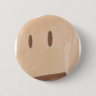 paper bag face mask 6 cm round badge