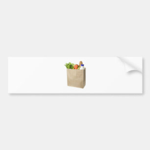 Paper bag full of groceries bumper sticker