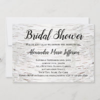 Paper Birch Tree Bark Rustic Wood Bridal Shower