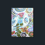 Paper Birds I Canvas Print<br><div class="desc">This sweet print features colourful paper birds | By Karen Fields</div>