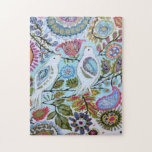 Paper Birds I Jigsaw Puzzle<br><div class="desc">This sweet print features colourful paper birds | By Karen Fields</div>
