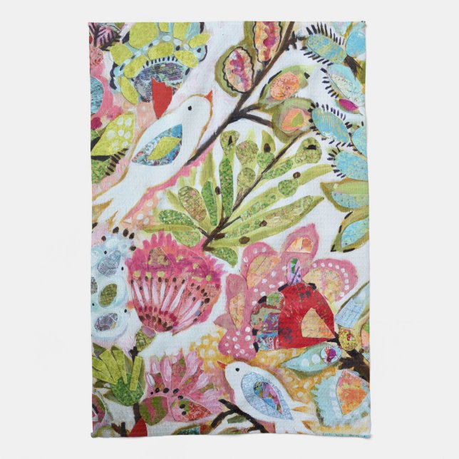 Paper Birds II Tea Towel (Vertical)