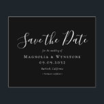 PAPER Black Wedding Save The Date<br><div class="desc">Are you trying to organise your wedding on a strict budget? Don't worry we've got you covered! We've taken some of our most popular wedding designs and created a true budget range, using paper that is usually reserved for business flyers. This 4.5"x5.6" 80lb paper has a matte finish, is FSC...</div>