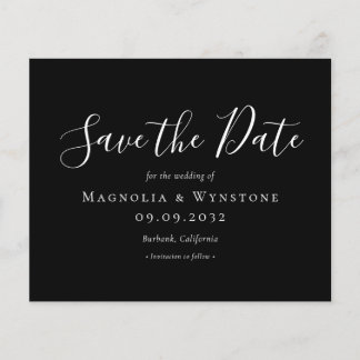 PAPER Black Wedding Save The Date