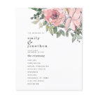 PAPER Blush Pink Florals Wedding Program