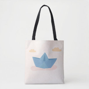 Paper Boat Tote Bag – Minimal & Cute Design