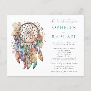 PAPER Boho Colourful Dreamcatcher Wedding Teal