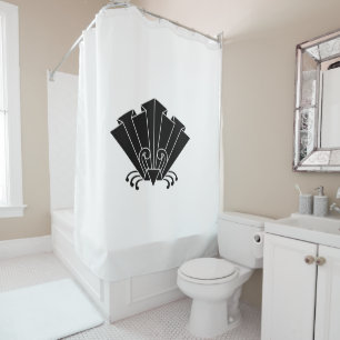 Paper butterfly shower curtain