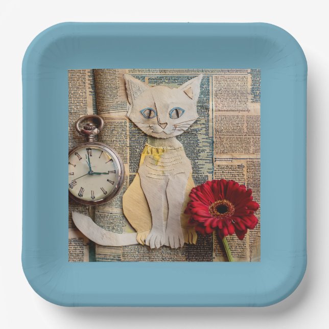 Paper Cat Paper Plate (Front)
