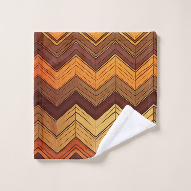 Paper Chevrons Bath Towel Set (Wash Cloth)