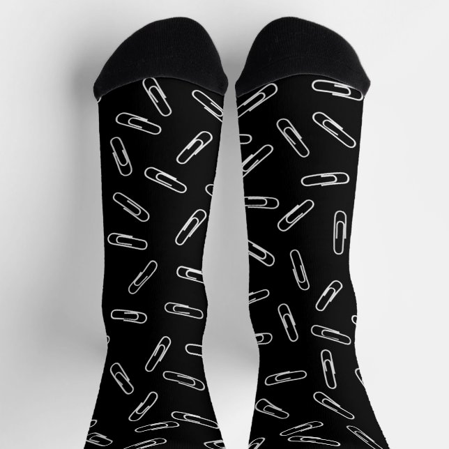 Paper Clips on Black Socks (Top)