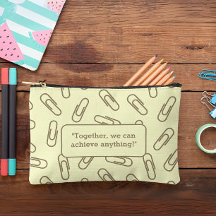 Paper clips pattern personalised  Pencil case/bag  Accessory Pouch