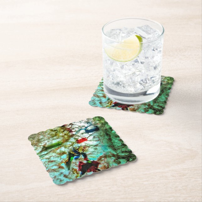 Paper Coaster,Abstract blue decorative coaster (Insitu)