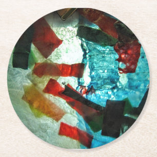 Paper Coaster,Abstract blue decorative coaster