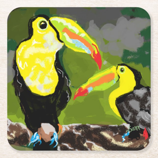 Paper Coaster : Birds OF Paradise (Front)