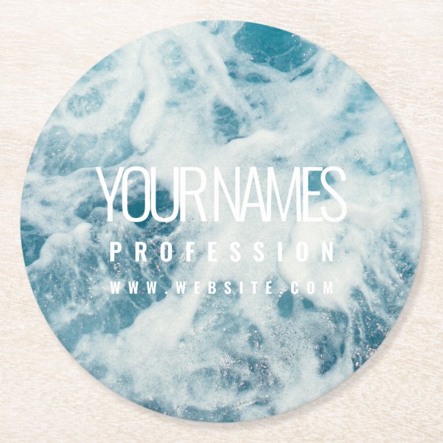 PAPER COASTER BUSINESS CARD : WATER (Front)