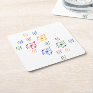 Paper Coaster - Christmas Tree Ornaments