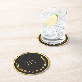 Paper Coaster - Elegant Black and Gold