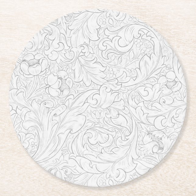 PAPER COASTER : WILLIAM MORRIS : FLORAL DESIGN (Front)