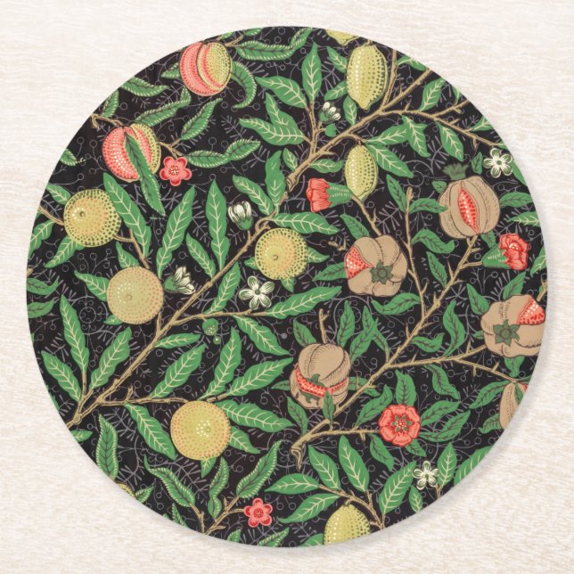 PAPER COASTER : WILLIAM MORRIS : POMEGRANATES (Front)