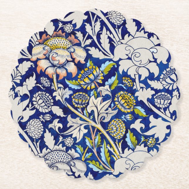 PAPER COASTER : WILLIAM MORRIS : WATERCOLOUR 1883 (Front)