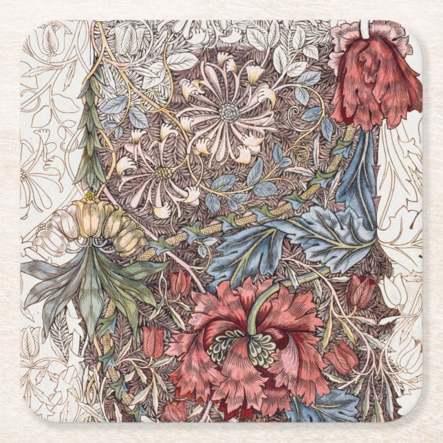 PAPER COASTER : WILLIAM MORRIS : WILD TULIP (Front)