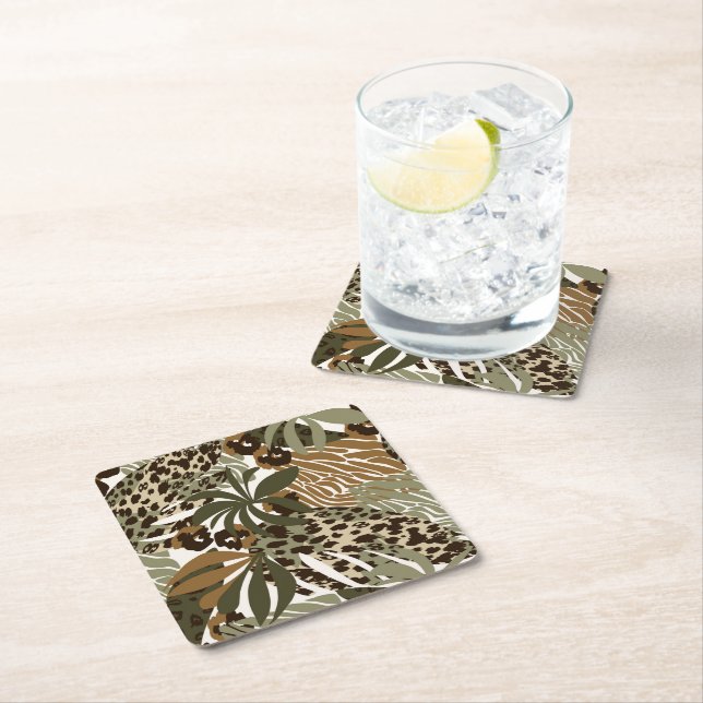 Paper Coasters Jungle Animal Print (Insitu)