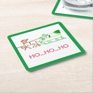 Paper Coasters - Santa and Reindeer