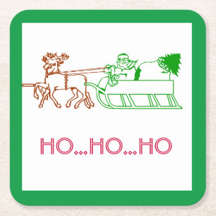 Paper Coasters - Santa and Reindeer