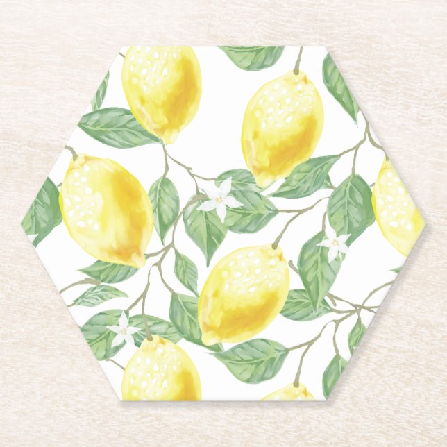 Paper Coasters Set-Lemons (Front)
