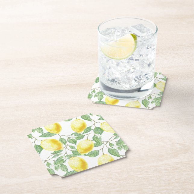 Paper Coasters Set-Lemons (Insitu)