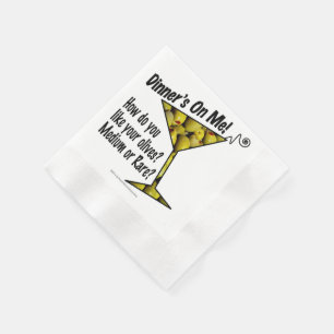 PAPER COCKTAIL NAPKINS Medium or Rare Olives?
