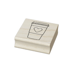 Paper Coffee Cup Art Stamp