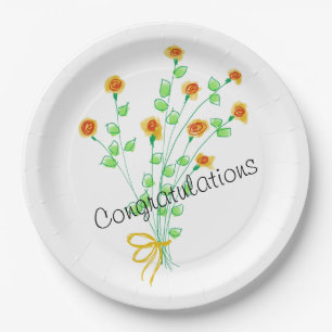 Paper Congratulations Plate