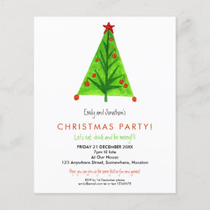 PAPER Contemporary Tree Christmas Party Invite