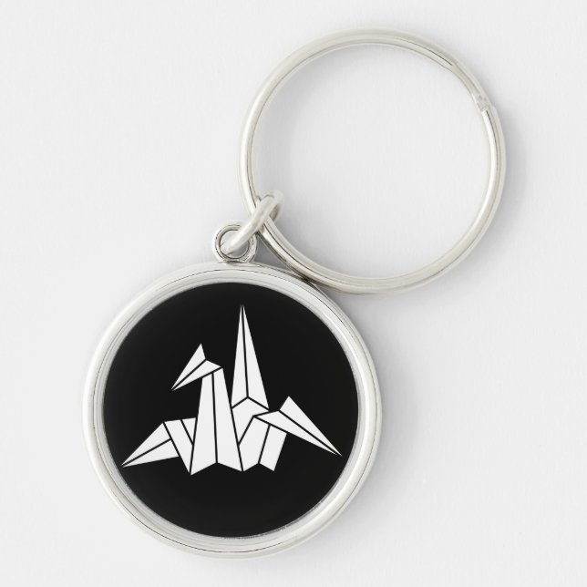 paper crane key ring (Front)