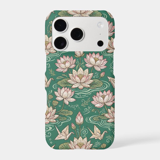 Paper Crane Lotus Pond Phone Case Cover (Back)