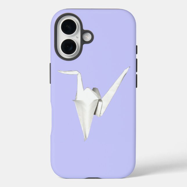 Paper Crane on Blue Background Case-Mate iPhone Case (Back)