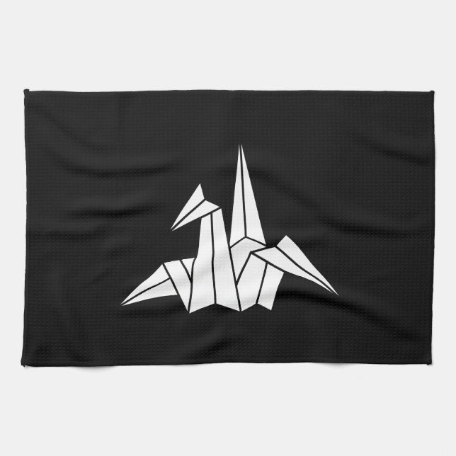 paper crane tea towel (Horizontal)