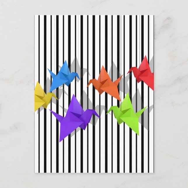 Paper cranes postcard (Front)