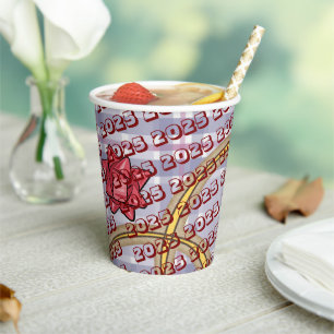 Paper Cup 2025 Gold Bows