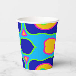Paper cup, A vibrant colourful classic design  Pap Cups