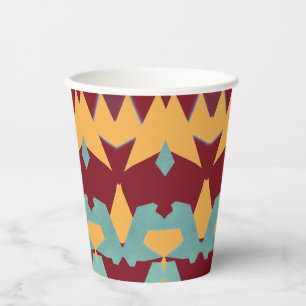 Paper cup, A vibrant colourful classic design  Pap Cups