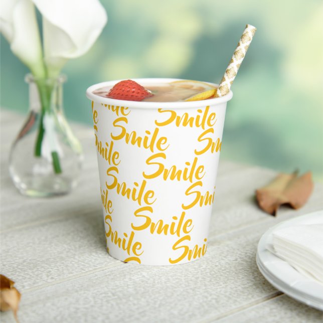 Paper Cup Burnt Yellow Smile  (Insitu)
