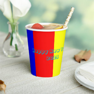 Paper Cup Colourful Happy New Year 2025